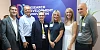 Dr Steven Austin, Medical Director; Simon Gibson, Assistant Medical Director; Eileen Mullan, Chairperson; Mairead McLogan, Clinical Trial Participant; Professor Patricia Campbell, Medical Director for Research, Development and Innovation; and Steve Spoerry, Chief Executive, at the opening of the Commercial Research Delivery Centre.