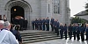 CRASH Services employees form a Guard of Honour as the remains of their founder Michael McKeown leaves Newry Cathedral. Photograph: Columba O'Hare/ Newry.ie 