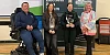 Newry District Electoral Area (DEA) Forum coordinator Padraig Harte (left) at the EmpowerHER Auto Night with (from left) Newry, Mourne and Down Policing and Community Safety Partnership (PCSP) officer Kaitlyn Martin, a PSNI Newry City Neighbourhood Team Officer and Road Safe NI’s Tricia O’Neill.