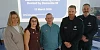 Pictured at the Dementia NI event are from left: Ashleigh Davis, Empowerment Lead, Dementia NI; Claire Rose Canavan, Empowerment Facilitator, Dementia NI; Martin Murtagh, Dementia NI Member; Chief Inspector Adam Ruston and Inspector Darren Hardy, PSNI.