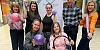 Checking out the Health in the City Pilates at Buttercrane are back from left: Karen Rogers, Office Manager Buttercrane, Nicola McAteer Newry BID, Louise Finn Powerhouse Pilates, Eamon Connolly, MD Newry BID and Deborah Loughran, King Communications. Included front are Oliwia Zaslawska  Customer Service Manager Buttercrane and Mary McDonnell, Operations Manager Buttercrane.