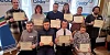 Pictured are some of the people who received certificates at the Cedar Foundation event in Warrenpoint.