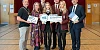 Chairperson, Councillor Philip Campbell is photographed with sixth form pupils from St Colman’s High School & Sixth Form College in Ballynahinch who took part in an in interactive education programme delivered by Youth Enterprise NI as part of the Young Enterprise Northern Ireland’s Building Aspirations Programme. Included from left: Chairperson, Cllr Philip Campbell, Carol Fitzsimons, CEO Youth Enterprise NI, Zak Rendall, Krystian Biedrzycki, Noa McLaughlin, Anna Cochrane, Deputy Principal Mr C Rice.