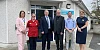 Pictured during the visit to Mullaghbawn are from left: Claire McNally, Denise Leonard DN Sister, Brian Beattie, Mike Nesbitt, Health Minister , Dr Colm McCormick, Locum GP and  Sinead Hughes