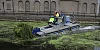 Newry, Mourne and Down District Council maintenance crew member Brendan McCabe clearing invasive weeds from Newry Canal.