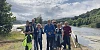 The local RNIB sight loss social group on a walk on the Carlingford Lough Greenway.