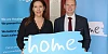 Communities Minister Gordon Lyons pictured with Housing Rights CEO Kate McCauley at Stormont