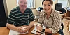 Newry and Armagh MLA Cathal Boylan and Infrastructure Minister Liz Kimmins.