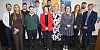  Infrastructure Minister Liz Kimmins and Chris Corken, Head of School of Science, Engineering & Construction at Belfast Metropolitan College, welcome eleven new trainee planners as they commence their Trainee Planner Programme.