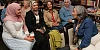 CDHN Director Joanne Vance, right, chatting to guests at the Migrant Women Seen and Heard in Indie News Week event at The Bookshelf in Newry. Photograph: Columba O'Hare/ Newry.ie