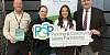 Newry Mourne and Down Policing and Community Safety Partnership (PCSP) Chairperson, Councillor Henry Reilly (right) at the Newry Health and Wellbeing event with PSNI Crime Prevention Officer Tom Jameson, PSNI Constable Flannigan and PCSP Officer Kaitlyn Martin.