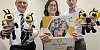 With the help of some friendly bees, Rev Uel Marrs (left), Secretary to PCI’s Council for Global Mission, Ruth Cooke, Christian Aid Ireland’s Head of Fundraising and Supporter Engagement, and Rev Liam Rutherford, PCI’s World Development Appeal Agent, launch this year’s World Development Appeal.
