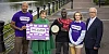 Pictured at the launch of Good Relations Week 2026 are Bernadette Hagans, campaigner and disability advocate; Ibe Sesay, radio presenter and DJ; Aroma Kennedy, originally from Uganda, performing with his African drum; Moira Doherty, Permanent Secretary of The Executive Office; and Martin McDonald MBE, Chair of the Community Relations Council.