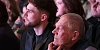 Paul Reavey listens to his brother Seamus speaking at the Reavey Brothers 50th Anniversary tribute in Silverbridge. Looking on is his son John, Director and writer of Reavey Brothers film. Photograph: Columba O'Hare/ Newry.ie 