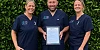 The M&M Direct Care team Julia Mulligan, Responsible Individual; Mark Mulligan, Head of Operations and Business Development and Annemarie McShane, Registered Care Manager.