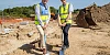 John McLean, CEO, Radius Housing and Damien Murray, Director, GEDA Construction on site.