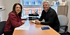 Infrastructure Minister Liz Kimmins with Cathal Boylan, MLA