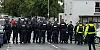 Police in Scarva for the march in 2025. Photograph: Columba O'Hare/ Newry.ie 
