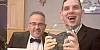 Disco king Barry Smyth pictured with Colm Gilmore accepting an award in 2025. Photograph: Autism Initiatives.