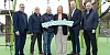 Conor Haughey, Assistant Director, Healthy Living, NMDDC; Gerard McKeever, NMDDC Outdoor Leisure Officer; Cllr Aidan Mallon; NMDDC Vice Chairperson Cllr Geraldine Kearns, Andrew Patterson, Director of Active and Healthy Communities and Declan Crilly, Head of Outdoor Leisure, at the recently refurbished playpark in Derrybeg, Newry.