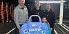 Eamonn Connolly, Newry BID Manager is pictured at the launch of the Family and Business Tryka as part of Health in the City, at No Bull Gym in Newry. Eamonn is pictured with Garry Meehan from No Bull Gym, Garry’s wife Caoimhe from City Sips Café and their nephew Christopher.