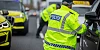 PSNI officers at a vehicle check point.