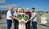 Pictured at the Housing Centre’s own beehives in Belfast are the Housing Executive’s (L/R) Robert McClean, Stephen Lowry, Jennifer Hawthorne, Ronnie McCreanor and Conor McCombe. 