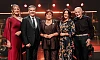 Susan McCann pictured with presenter Daniel O'Donnell, her granddaughter Sinead, daughter Linda and husband Denis Heaney during recording for the new series of 'Opry le Daniel'.