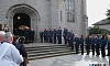CRASH Services employees form a Guard of Honour as the remains of their founder Michael McKeown leaves Newry Cathedral. Photograph: Columba O'Hare/ Newry.ie 