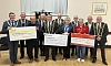 Newry Royal Black District Officers making presentation to the 3 Charities Representatives