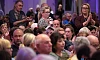 Sinéad Cole speaking at the SOS Daisy Hill meeting in Newry at the start of October. Photograph: Columba O'Hare/ Newry.ie 
