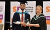 Yousef Almahamed from Newry who received the part-time ‘Student of the Year’ award within the Faculty of Professional Services, sponsored by Stephen’s Catering.  Yousef graduated with a Sport & Exercise BSc (Hons) Degree and was presented with his award by Hilary Singleton, Vice-Chair of the SRC Governing Body