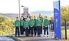 Infrastructure Minister Liz Kimmins is pictured at Dromintee Primary School with Ailish McNaughton and pupils from the School Council.