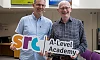 Mark Murphy, right, from Warrenpoint who studied A-Level History at SRC and is now considering progressing onto Higher Education to study a History or Art Degree. Murphy is pictured with Henry McCloy, SRC  Curriculum Area Manager 
