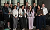 Associate Senior Teacher Michael Fegan and Vice Principal Helen Doherty along with other award winners at St Colman's.