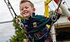 Reaching new heights and loving every bounce on the trampolines at the Three Ways Community Festival Funday!