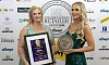 Jennifer McQuillan (right) from Nearby Monaghan Street is pictured with Dawn Cartmill, on behalf of category sponsor, Ireland’s Wedding Journal