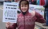 The Albert Basin Park Campaign in April 2017 held a rally outside Newry Town Hall. Photograph: Columba O'Hare/ www.newry.ie