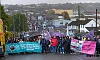 The SOS Daisy Hill rally makes its way up to Daisy Hill Hospital. Photograph: Columba O'Hare/ Newry.ie 