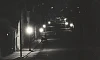Photograph of Bridge Street, Newry, lit by gaslight. Newry and Mourne Museum Collection