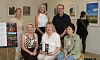 Pictured at the Community Collaboration of Female Artists exhibition in Newry Library are from left: Karen Porter, Moninna Birch, Yvonne Houghton, Rosemary Taylor, Nigel Whiteside, Tutor and Gillian Rodgers. Photograph: Columba O’Hare/ Newry.ie 