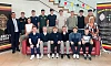 Abbey Christian Brothers Grammar School students who achieved 3As or more pictured with Principal Mrs Savage 