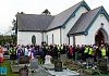Seamus Mallon is laid to rest in the graveyard at St James' Church, Mullaghbrack. Photograph: Columba O'Hare/ Newry.ie