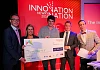 Pictured at the Innovation Nation dinner in Newry Town Hall are: Garrett O&rsquo;Hare from Flexi Work Space, Ashleen Feeney, Director at KPMG; Calvin O&rsquo;Callaghan, founder of SmartRoutes; Kevin McGivern from Kx; host Connor Phillips.