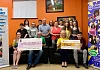 Three Ways Youth Project accompanied by NMDDC Chairperson Cllr Charlie Casey and TWCA Chairperson Cathy Keenan presenting the cheques totalling a tremendous £764.00 to Macmillan Cancer and Cancer Fund for Children.&nbsp; &nbsp;