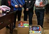 Saoradh members with some of the items they collected for Newry Helping the Homeless.