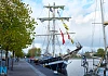 La Malouine moored at the Albert Basin. Photograph: Columba O'Hare