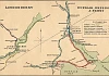 Map from the 1900s showing the route (in red) of the Newry, Dundalk and Greenore Railway. The line ran along both the northern and southern shores of the Colley Peninsula converging on Greenore. Newry and Mourne Museum Collection