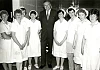 Hospitals are large employers not only of medical staff but also of a wide range of support staff. The kitchen staff are pictured here with Sir Patrick Mayhew, Secretary of State for Northern Ireland, 1992 – 1997. Newry and Mourne Museum Collection