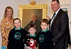 Members of the Blaney family at the unveiling of his restored portrait in Newry Library. Photograph: Columba O'Hare/ Newry.ie 